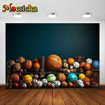 Mocsicka Basketbal Športové Fotografie Pozadí Regálové Stôl Študent Štúdia Strany Banner Photo Studio Foto Pozadia