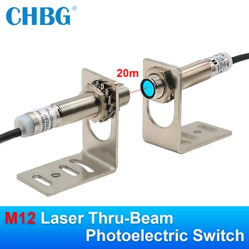 CHBG M12 20m Bezpečnosť Pracovných Detekciu Laserového Snímača Cez Lúč Fotoelektrické Blízkosti Prepínač J12-T