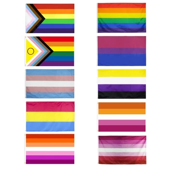 11UE Homosexuál, Bisexuálne Pride Vlajka 90x150cm Farebné Dúhové Vlajky Domáce Dekorácie Gay-Friendly Vlajky, Bannery