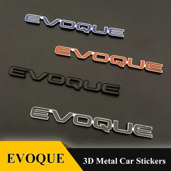 1pcs Kvalitného kovu Chrome Refitting EVOQUE Znak Chvost odznak 3D auto Nálepky pre Range Rover LRX EVOQUE Auto Styling Príslušenstvo