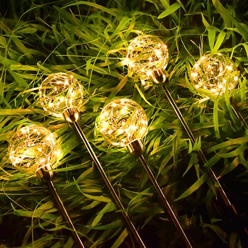 70 CM LED Solárne Parkové Osvetlenie Poveternostným vplyvom Úspory Energie Solárne Tvar Gule Vonkajšie Záhradné Dekoračné Krajiny Lampa