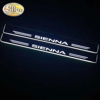SNCN 2KS Akryl Pohybujúce sa LED Vitajte Šliapacie Auto Šúchať Doska Pedál Dvere, Parapetné Cesta Svetla Pre Toyotu Sienna 2009-2023