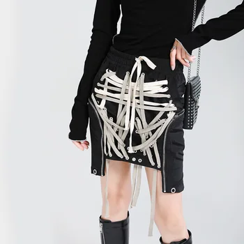 ženy sukne jeseň mini sukne Pletenie Bavlna Gotický Geometrické Strapec Asymetrické Euro-Amerických style plus veľkosť