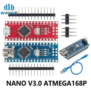 Nano Mini/Micro USB s Bootloader Kompatibilné Nano V3 Radič pre Arduino CH340 USB Ovládač 16Mhz Nano V3.0 ATMEGA168P