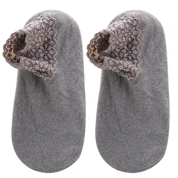 Členkové Ponožky Super Jemná Čipka Výbava Udržať V Teple Farbou Tvárny Zahustiť Tepelnej Ženy Poschodí Ponožky Domov Dodávky
