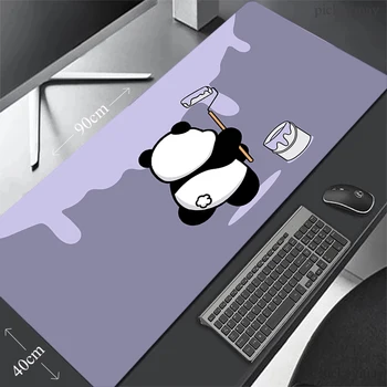 Panda 80x30cm XXL Zámok Okraji Mousepads Veľké Gaming Mousepad Stôl Mat Mouse Mat Zviera Stôl Pad Darček Podložka pod Myš
