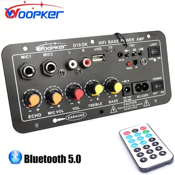 Woopker Zosilňovač Rada Bluetooth, AUX TF Karty, USB 30-120W pre 8-12inch Reproduktor 110V 220V alebo 12V 24V Audio Zosilňovač Modul pre Subwoofer