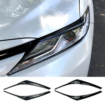Pre Toyota Camry 2018+ Auto Svetlomety Obočie, očné Viečka Nálepky ABS Výbava Kryt Príslušenstvo Auto Styling