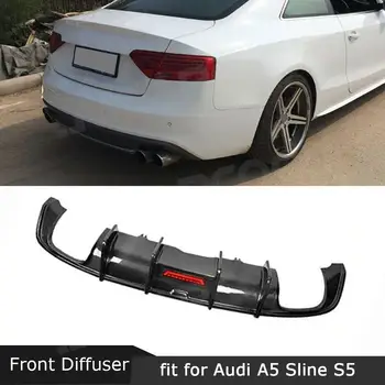 Carbon Fiber Zadný Nárazník Difúzor Pery Spojler Splitter pre Audi A5 Sline S5 2012-2016 FRP Zadný Nárazník Rozšírenie Bodykits Styling