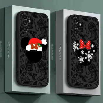 Disney Vianočné Mickey Mouse Umenie Telefón puzdro pre Samsung Galaxy Note 20 Ultra 10 Plus 8 9 S21 S22 S23 5G S20 jemný Čierny Kryt 