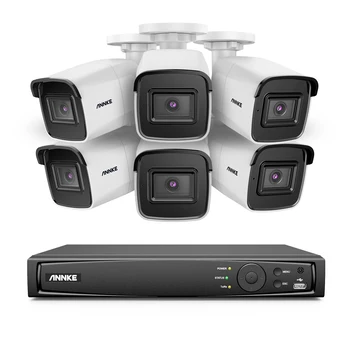 ANNKE 4K Ultra HD POE 8CH H. 265+ NVR,6×4K 8MP IP Bezpečnostné Kamery CCTV Auta kamerový Systém Bullet Kamery