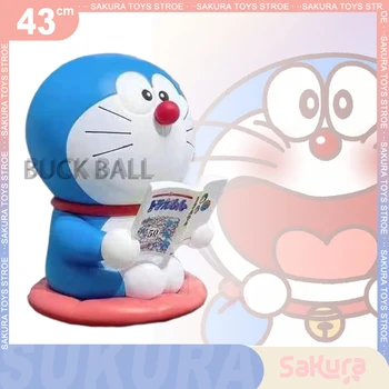 Doraemon Anime Obrázok 43 cm Extra Veľký 1:1 Doraemon Akčná Figúrka Pvc Collectble Socha Modely Modrá Fat Man Údaje Hračky, Darčeky