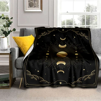Tajomný tretie deka Gauč Cestovanie domácnosť prikrývky na postele pre Domácnosť a na kancelárske teplé Black gold deku vlastné deka
