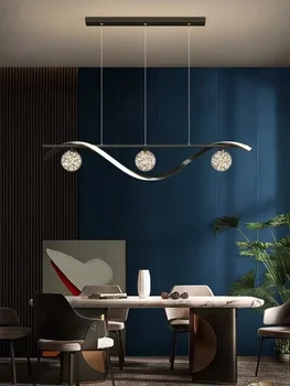 Moderné transparentné sklo žiarovka LED jedáleň luster je vhodné pre obývacie miestnosti, kuchyne, domáce dekorácie, svietidlá
