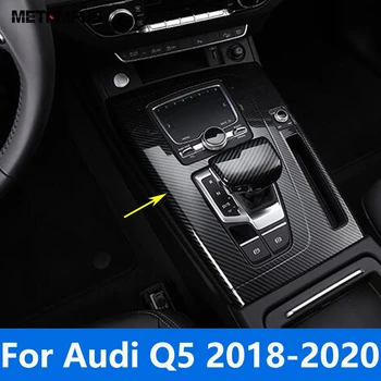 Pre Audi Q5 2018 2019 2020 Uhlíkové Vlákna Stredovej Konzoly Radenie Okno Panel Kryt Výbava Dekorácie Rám Príslušenstvo Auto Styling
