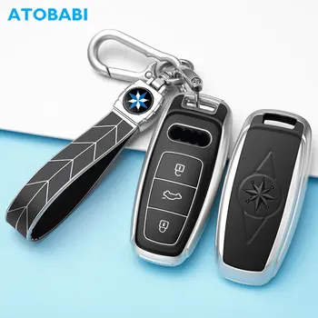 Nové TPU Kľúča Vozidla Prípade, 3 Tlačidlá Smart Keyless Diaľkové Fob Chránič Kryt Keychain Na Audi A8, A6 A7 S6 S7 Q7 Q8 SQ7 SQ8 2020 2021
