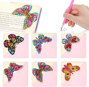DIY Diamond Maľovanie Rohu Kniha Krásny Motýľ Diamond Mozaiky Trojuholník Záložku Remesiel Nastaviť Detí Ručné Darček