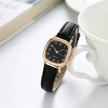 Námestie Pás Literárny Retro dámske Hodinky kórejský Módne Quartz Hodinky Univerzálne kórejský Denne náramkové hodinky Jednoduchého Luxusu Reloj