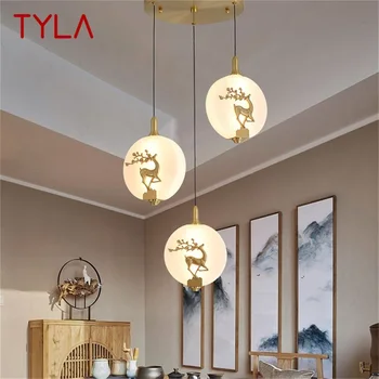 ·TYLA Nové Prívesok Svetlo Moderné Luxusné Mosadz Lampy Svietidlá LED Dekoratívne Pre Domáce Schody Jedáleň