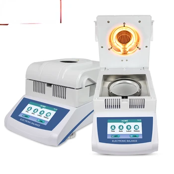 Zrno Vlhkosti Tester 0.001 g Lekárske Potravín Halogénové Svetlo Laboratórne Pevné Analyzátor Vlhkosti