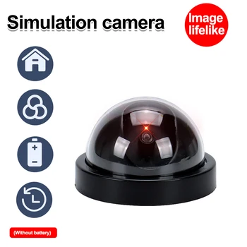 Bezdrôtové Figuríny Falošný Bezpečnostný Dohľad CCTV Dome Kamera s Jedným Červeným LED Svetlom Realistický Pohľad na Domov alebo Podnikania Anti-Theft