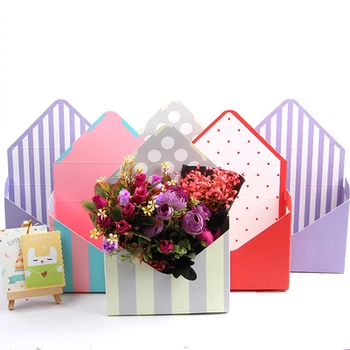 10PC Tvorivé Mini typu obálky box tvorivé kórejský kvetinové kytice kvetinový ručne skladaný darčeka Valentína kvet darčekovej krabičke