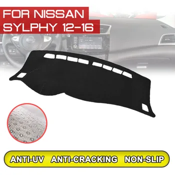 pre Nissan Sylphy 2012 2013 2014 2015 2016 Auto Tabuli Mat Anti-špinavé Non-slip Dash Kryt Mat UV Ochranu, Tieň