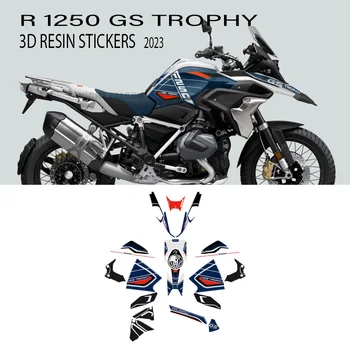 2023 R1250 GS Trofej Pre BMW R 1250 GS TROFEJ 2023 R1250 GS TROFEJ 2023 Motocykel 3D Epoxidové Živice Nálepky Auta
