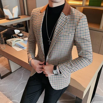 2023 Kvalitný Oblek pánske British Štýl Premium Jednoduché, Elegantné Módne Business Smoking Bežné Gentleman Sako Professional