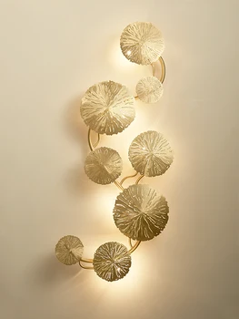 Nový Čínsky Štýl Nástenné Svietidlo Tvorivé Lotus Leaf Medi Obývacia Izba Jedáleň Lampa Moderný Minimalistický, Spálne, Chodby Lampy