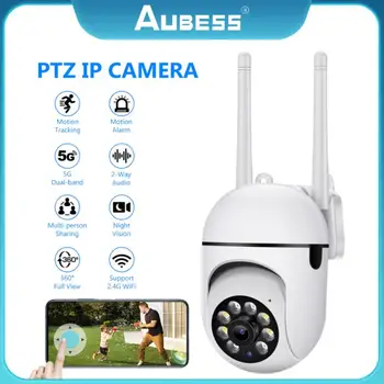 AUBESS PTZ IP Kamera 3MP 4X Digitálny Zoom, Wifi Kamery na Nočné Videnie Bezpečnostný Dohľad Cam Vonkajší KAMEROVÝ systém S Detekciou Pohybu